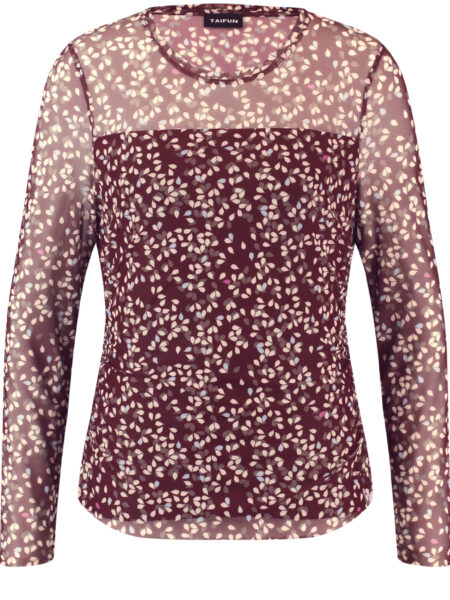 Μπλούζα μπορντό με διαφάνεια_Gerry Weber